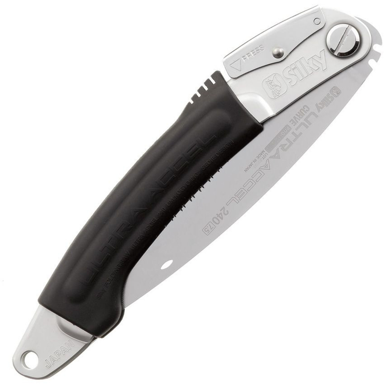 Silky Ultra Accel Folding Saw - 240mm Curved Blade, Aluminum Handle, Large Teeth