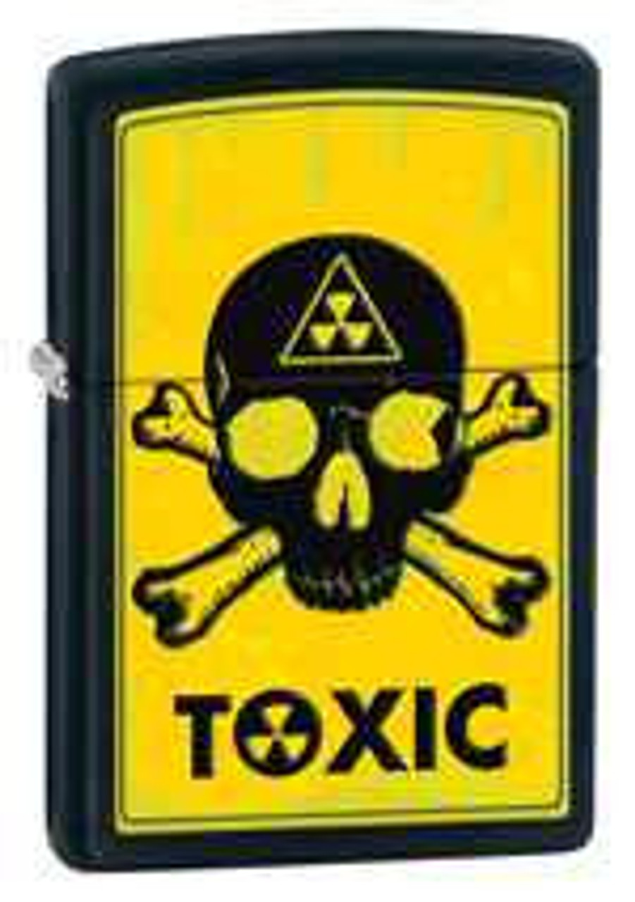 Zippo Z28310 Classic Lighter, Toxic Skull, Black Matte