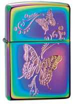 White butterfly shell＊Fully cover＊ZIPPO＊ White butterfly shell