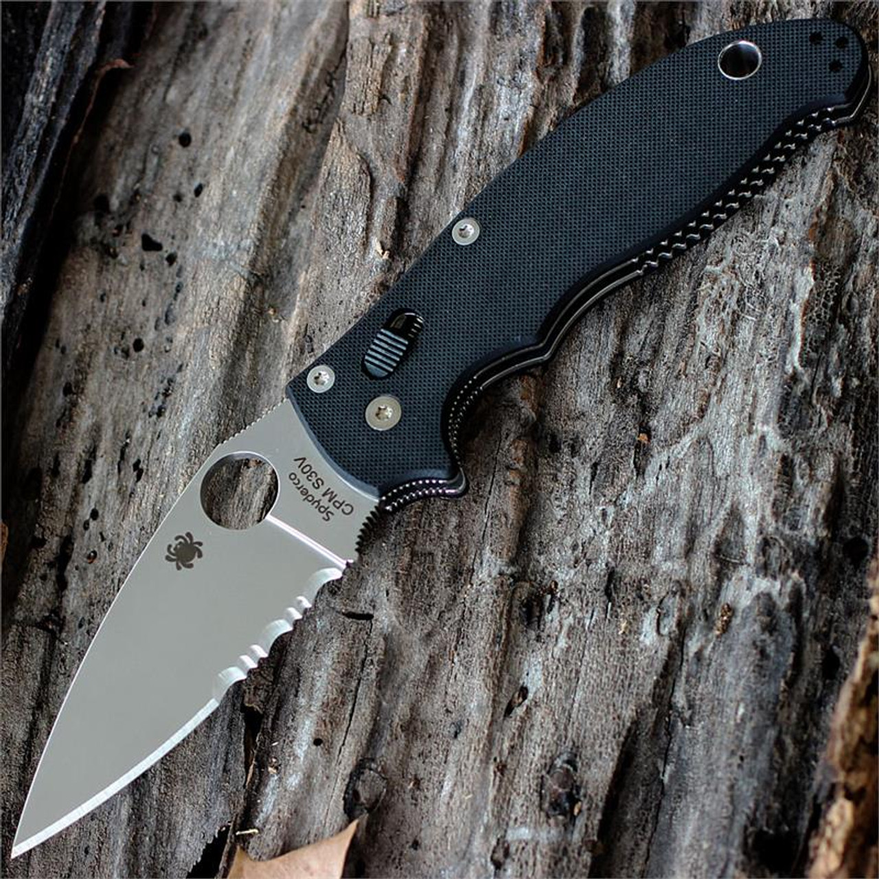 Spyderco Manix 2 - Blk G10 (3.37" Satin S30V) C101GPS2