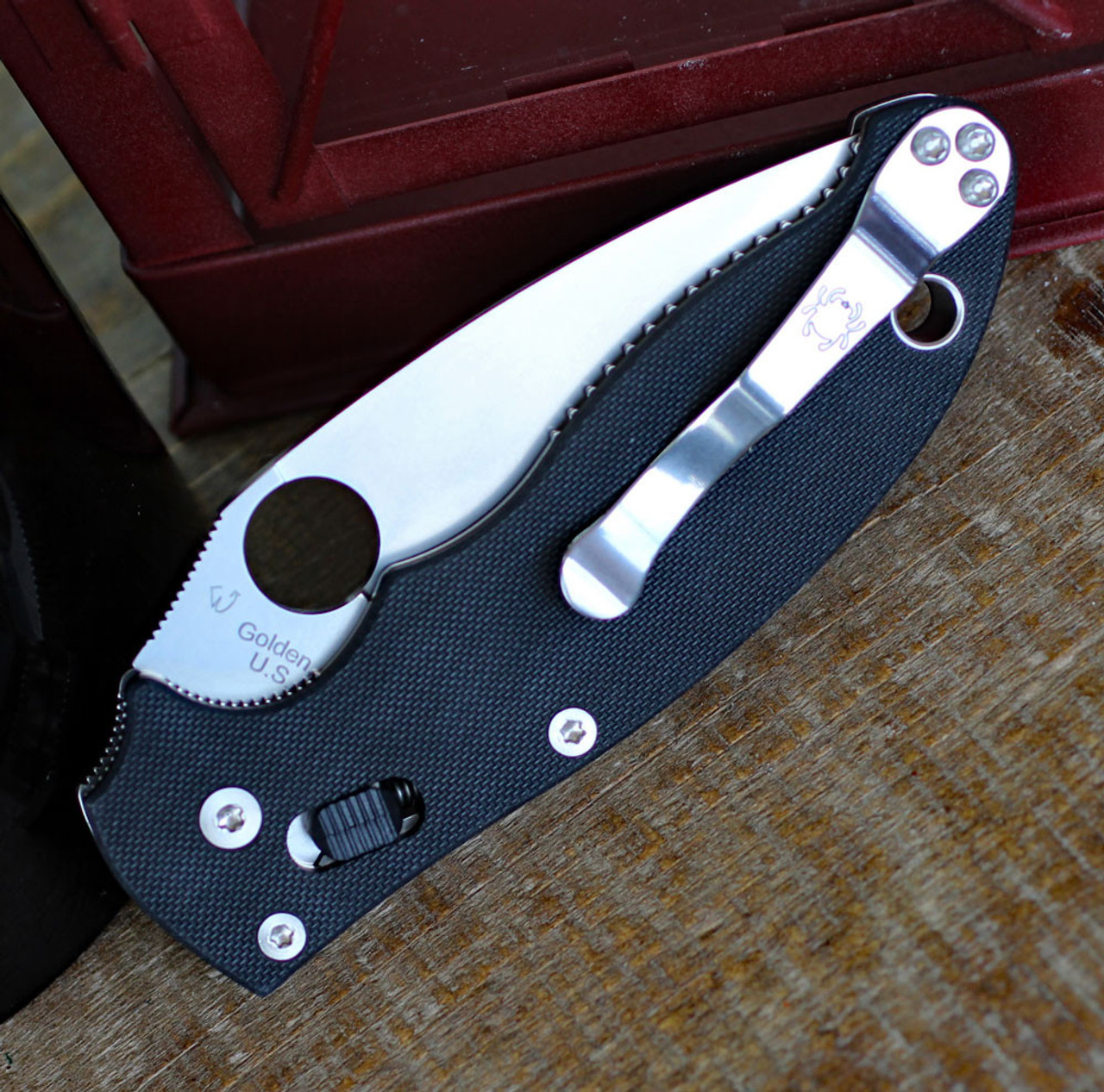 Spyderco C101GP2 Manix 2 G-10, 3.37" CPM S30V Plain Blade