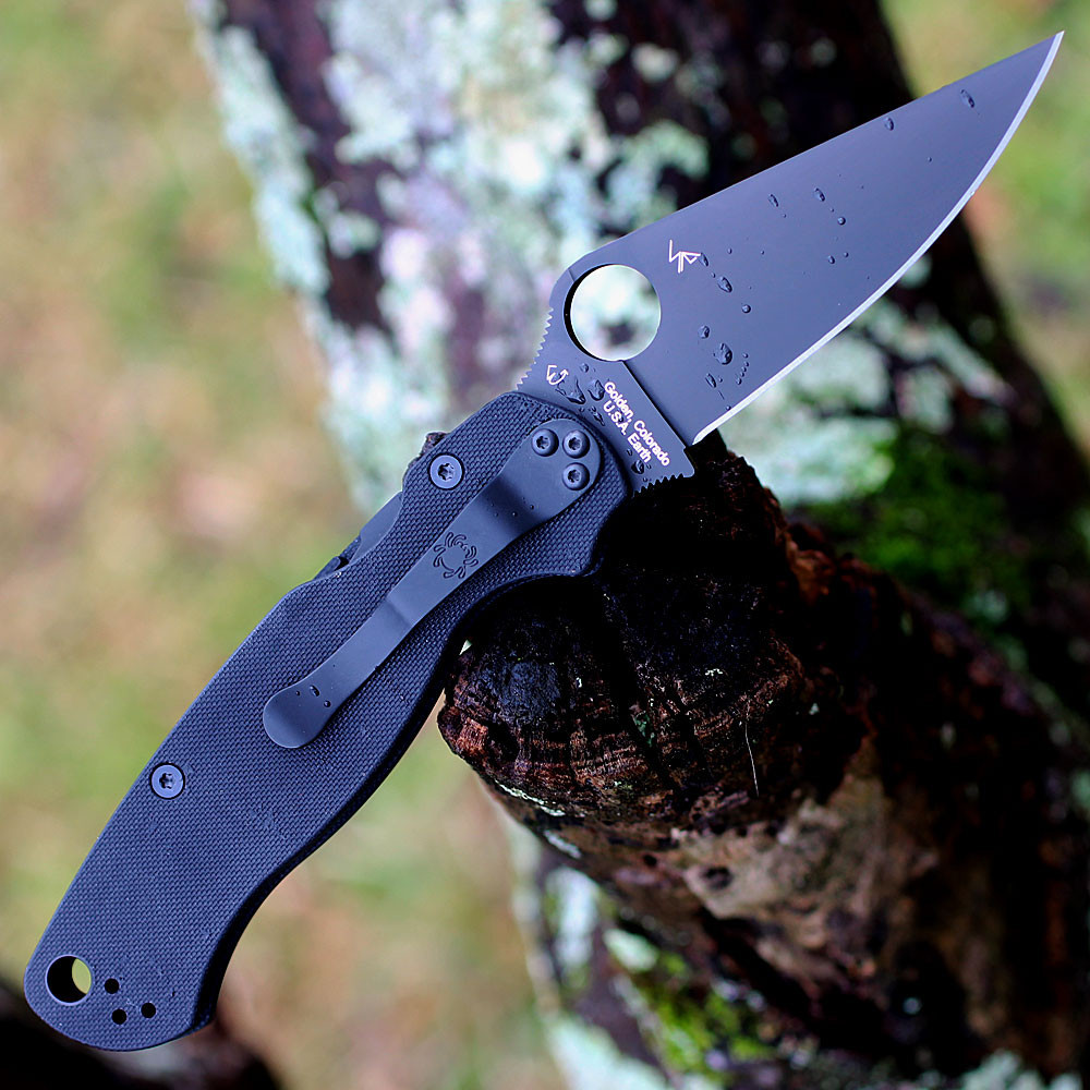 Spyderco Para Military 2 - S45VN Black, G-10 C81GPBK2 | Knifeworks