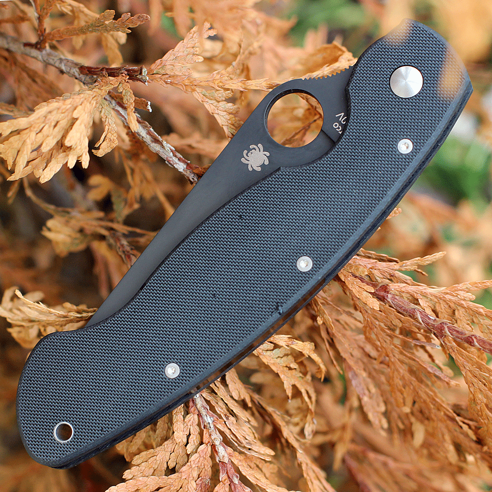 Nested liner lock and open‑back G‑10 handle construction Spyderco C36GPBK