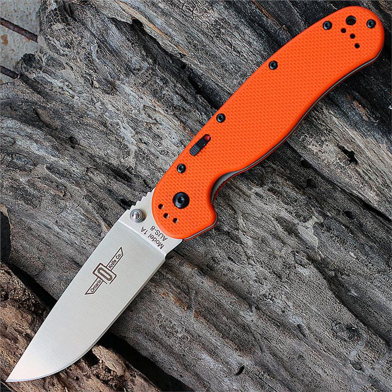 Ontario RAT Model 1A A/O Folder, 3.5 in. AUS8 Blade Steel, Orange G-10 Handle, (SPECIAL) WHILE SUPPLIES LAST