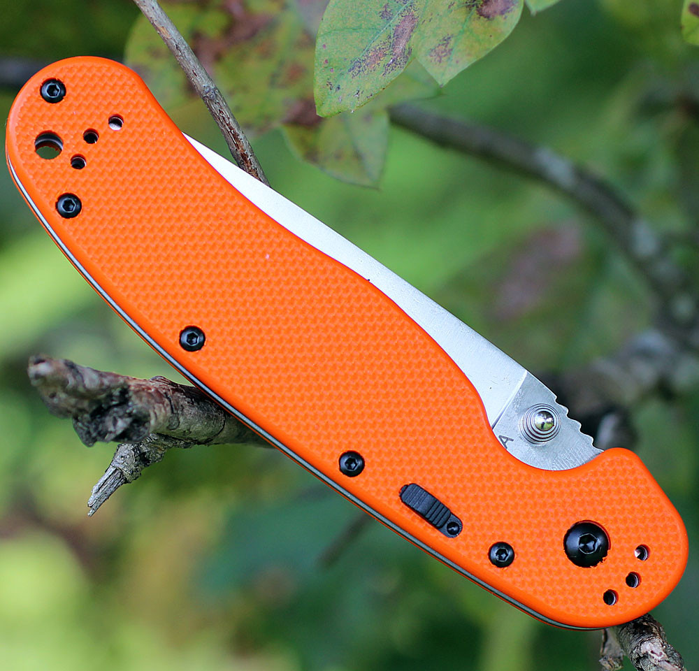 Ontario RAT Model 1A A/O Folder, 3.5 in. AUS8 Blade Steel, Orange