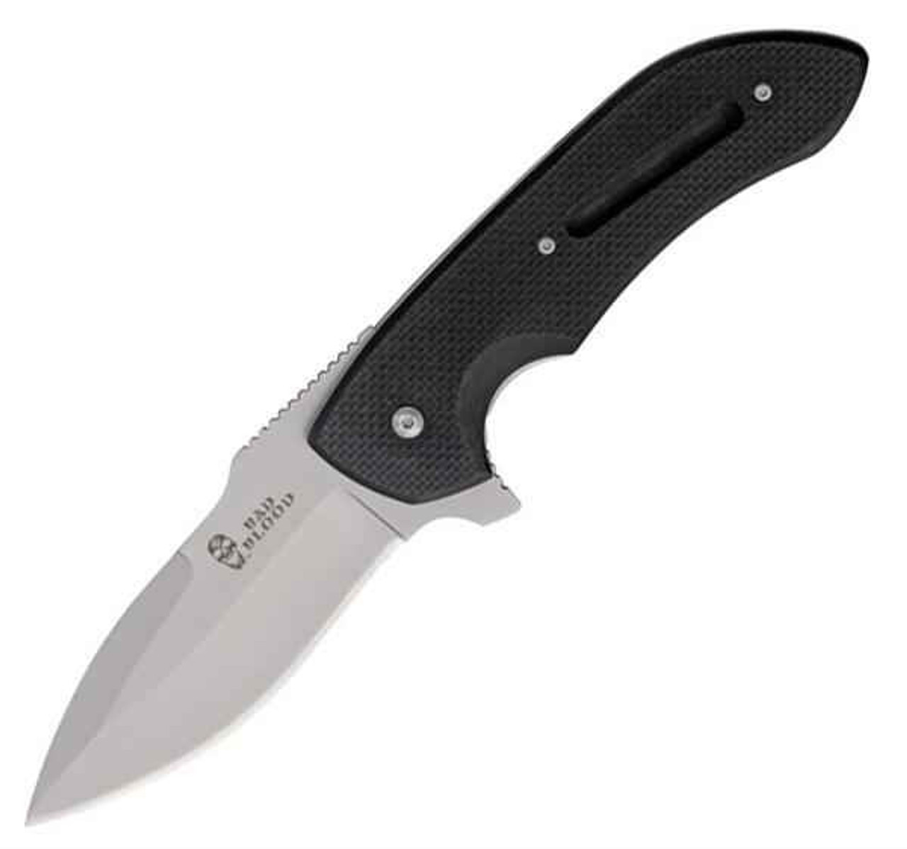 Bad Blood 0101K Kendrick Fire Splitter, 3.7" 8Cr14 SS Plain Blade, Black G-10 Handle