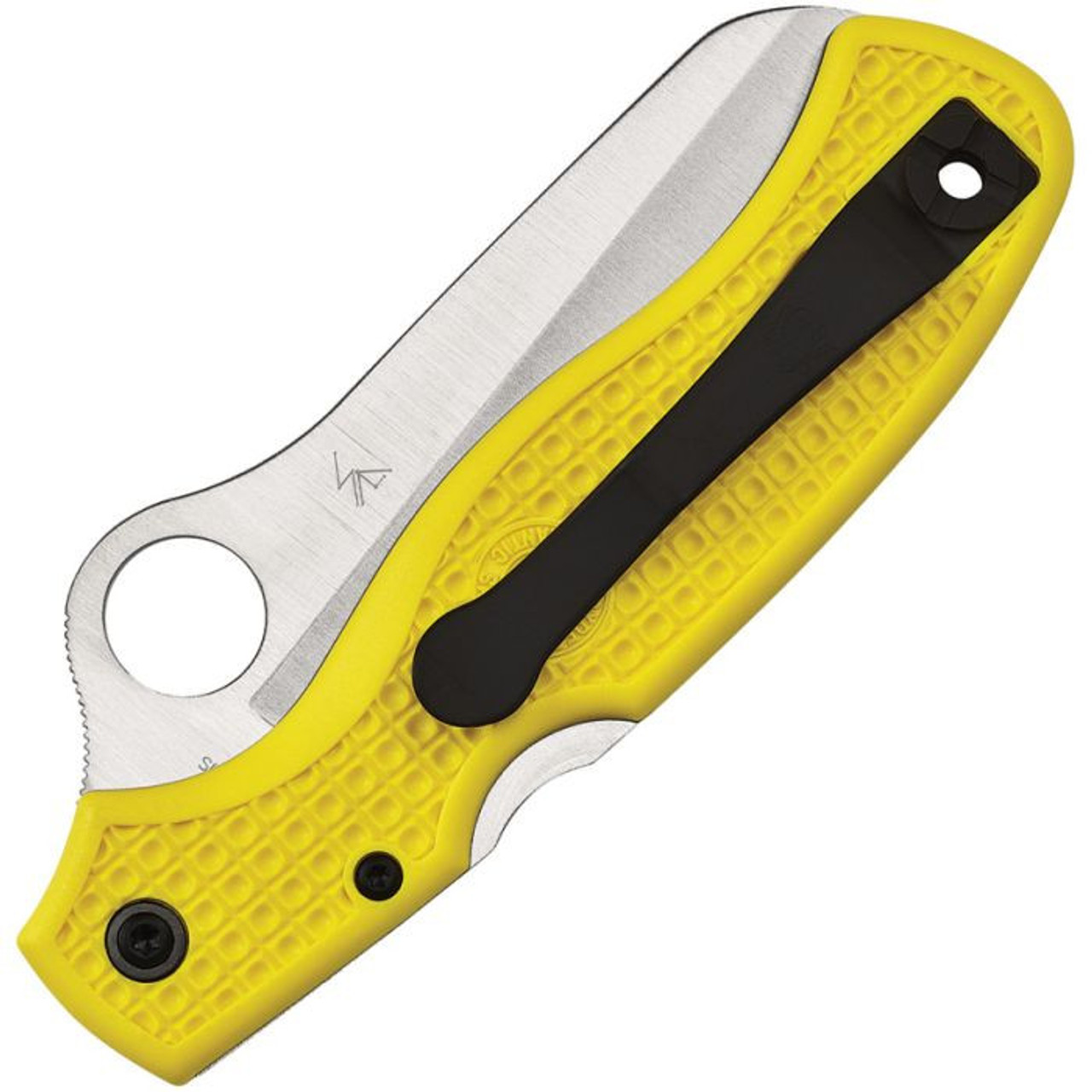 Spyderco Atlantic Salt® Folding Knife 3.69" H2 Serrated Rescue Blade, Yellow FRN Handles, Lockback - C89SYL