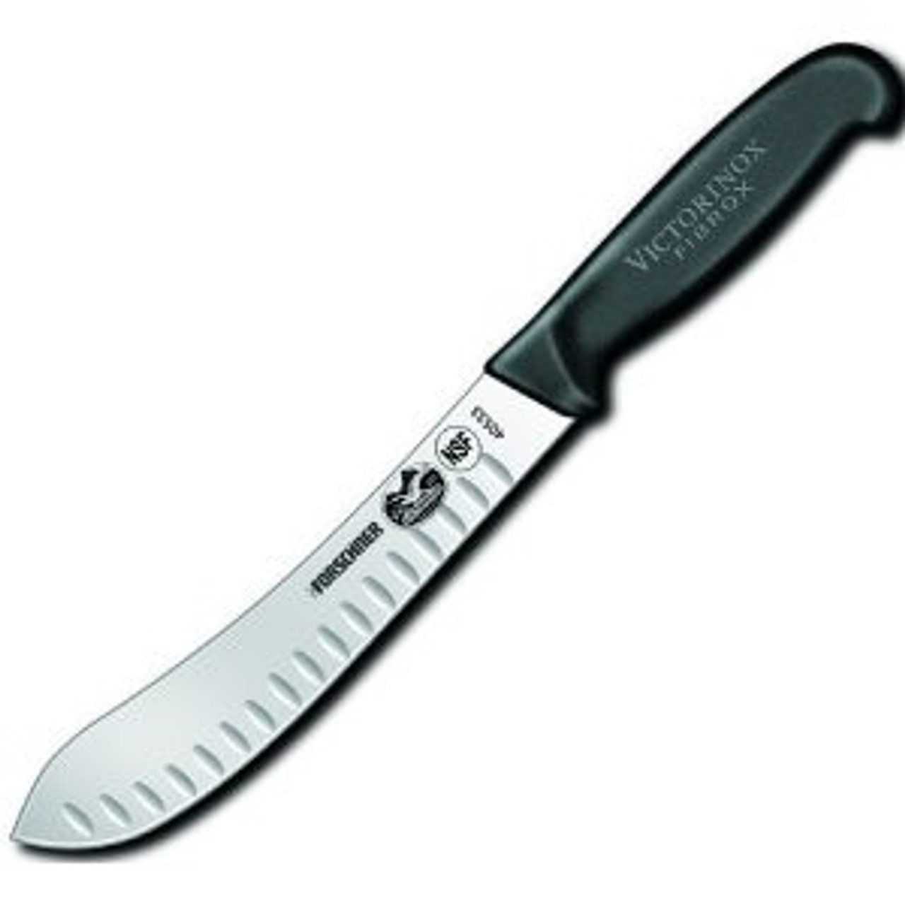 Forschner Butcher, 8" Straight, Granton, Black Fibrox Handle