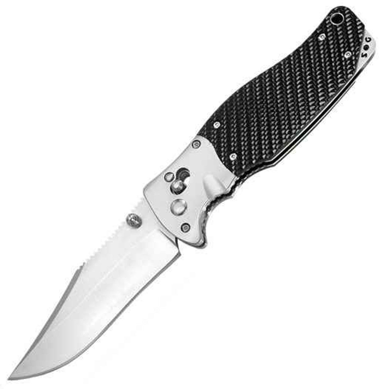 SOG Tomcat 3.0,SOGS95N,  Black Kraton Handle, Nylon Carry Pouch
