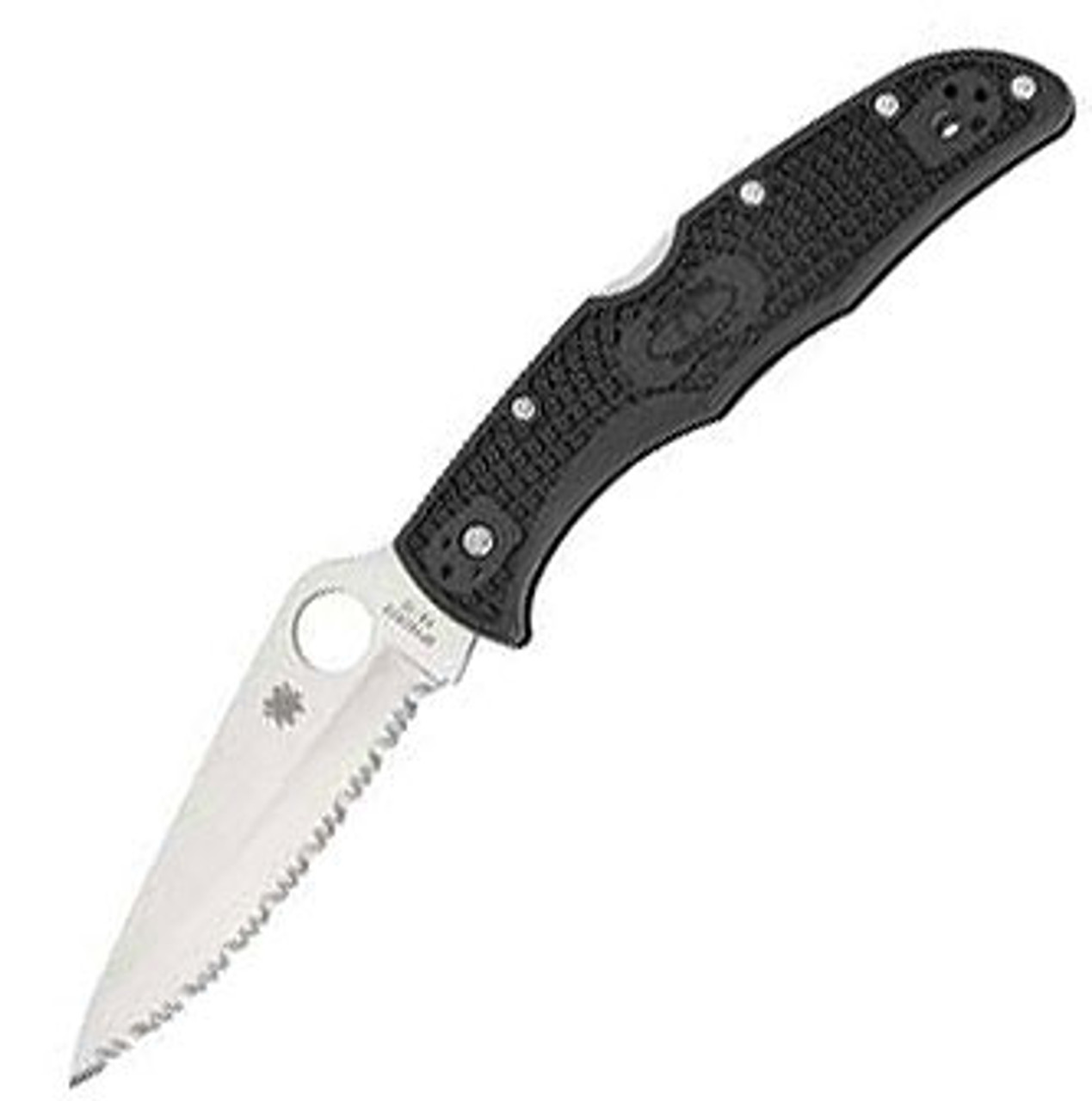 Spyderco C10SBK Endura 4, 3.75" VG-10 SpyderEdge Blade, Black FRN Handle