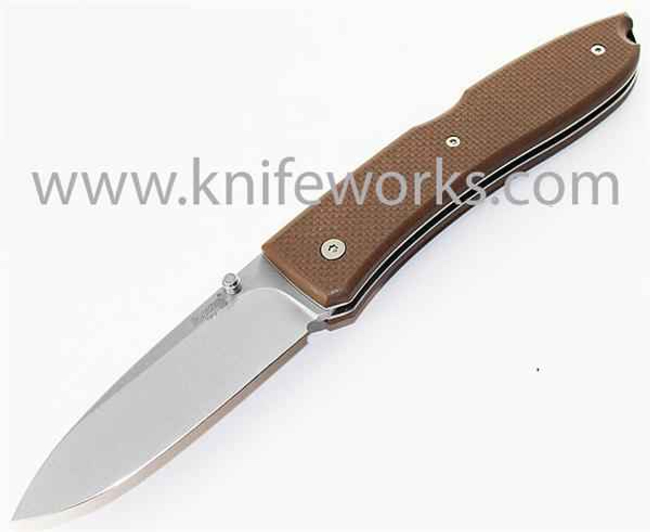 Lion Steel Big Opera, 3.54 in D2 Steel Blade, Sand G-10 Handles