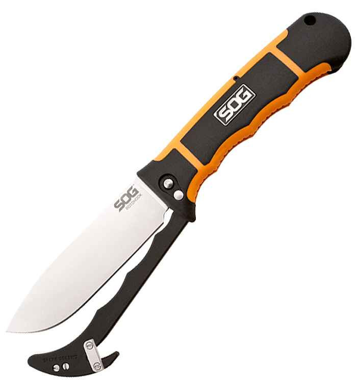 SOG Rotohook Fixed Blade, 8Cr13MoV, Black and Orange FRN Handle
