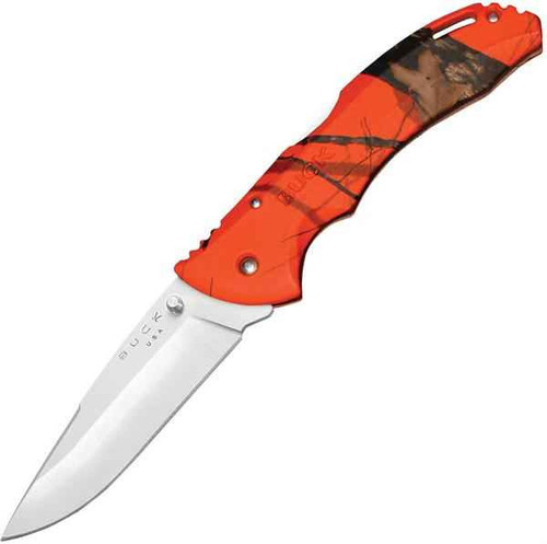 Buck 286CMS9 Bantam BHW, 3.75" 420HC Plain Blade, Mossy Oak® Blaze Camo