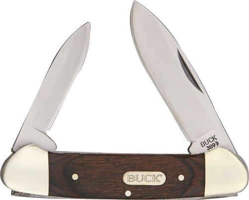 Buck 389 Canoe brown woodgrain pocket knife