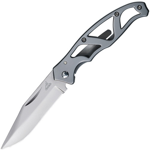 Gerber Mini Paraframe, Stainless, Plain Edge