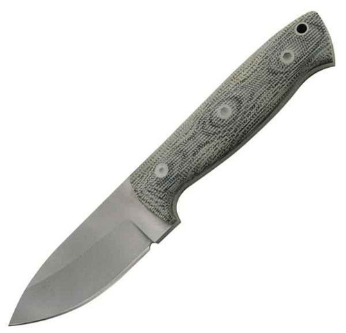 Entrek Badger, Black Canvas Micarta Handle, w/ Black Kydex Sheath