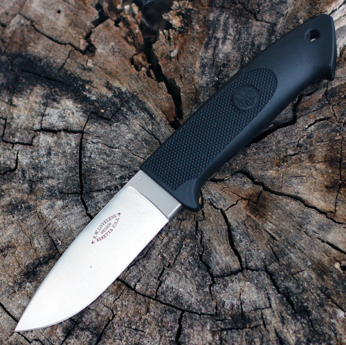 Beretta BE79178 Loveless Drop Point, 3.4" AUS-6 SS Plain Blade, Zytel Handle, Sheath