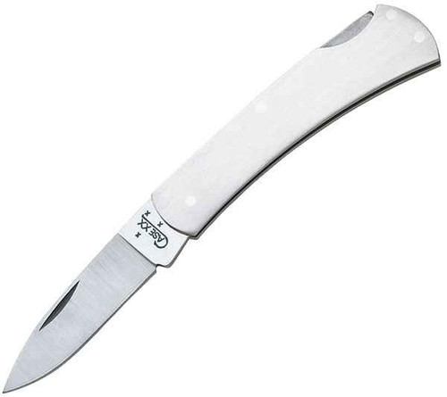 Case 041 Executive Lockback, Brushed Stainless Steel Handle (M1225L SS)
