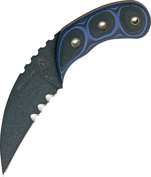 TOPS Knives Devil's Claw Blue/Blk G10 (3" 1095 Blk) DEVCL-01