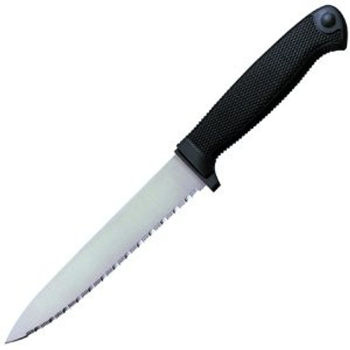 Cold Steel Utility Knife (CS59KSUZ) 6" 4116 Drop Point Serrated Blade, Kray-Ex Handle