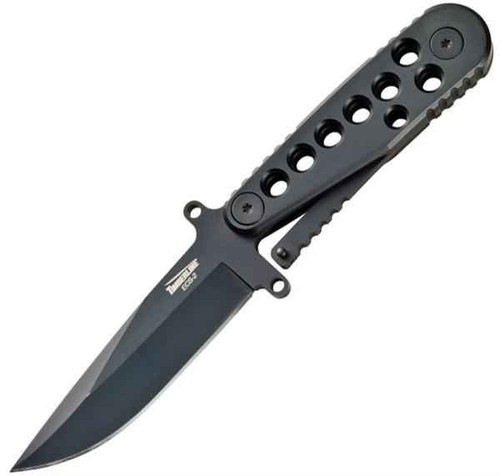 Timberline Tactical ECS. 8 1/4", Drop Point Blade, Black Zytel Handles, ComboEdge