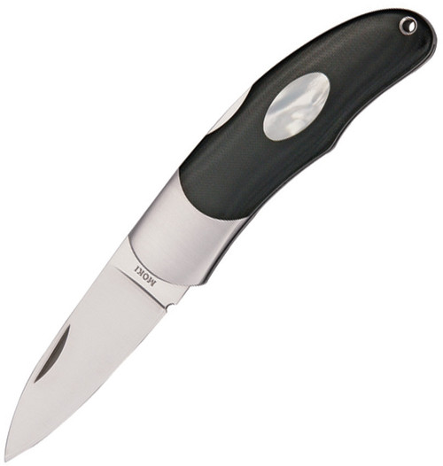 Moki Calliope Lockback Black Micarta handle with pearl inlay , VG-10 blade