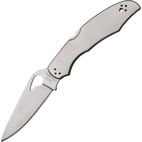 Byrd Cara Cara 2 (BY03P2) 3.77" 8Cr13MoV Satin Drop Point Plain Blade, Gray Stainless Steel