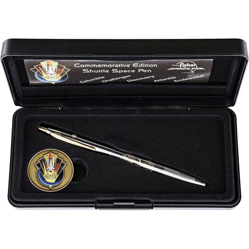 Fisher Space Pen - (FP831189) Chrome Astronaut Pen W/ Space Shuttle Emblem