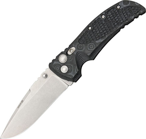 Hogue EX01 Large Tactical (HO34159) 4" CPM-154CM Stonewashed Drop Point Plain Blade, Black G-Mascus G-10 Handle