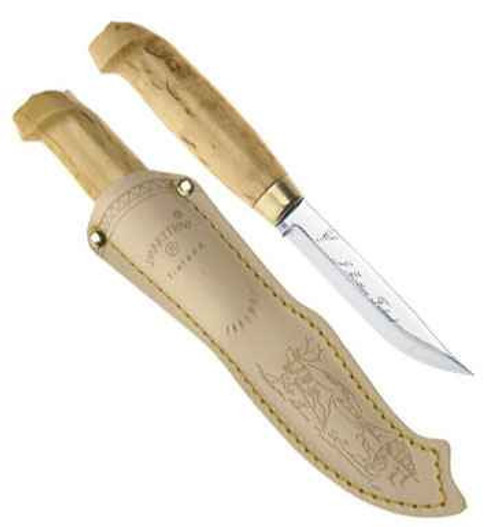 Marttiini Lynx Knife 131, Curly Birch Handle w/ Varnish Finish