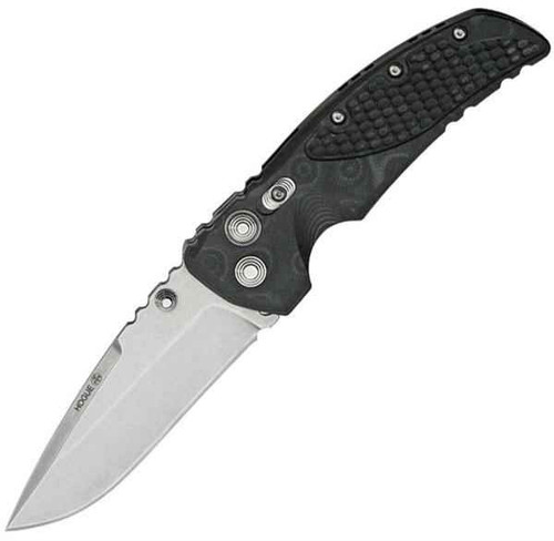 Hogue EX01 Medium Tactical (HO34179) 3.5" CPM-154CM Stonewashed Drop Point Plain Blade, Black G-Mascus G-10 Handle
