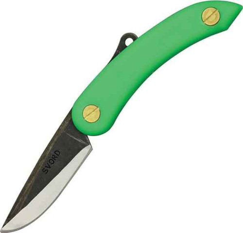 SVORD Mini Peasant Knife, Lime Green Polypropylene Handle