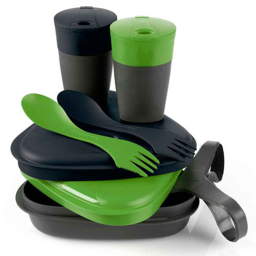 Light My Fire Pack'n Eat Kit For 2 People, 8 Pieces, Green and Black