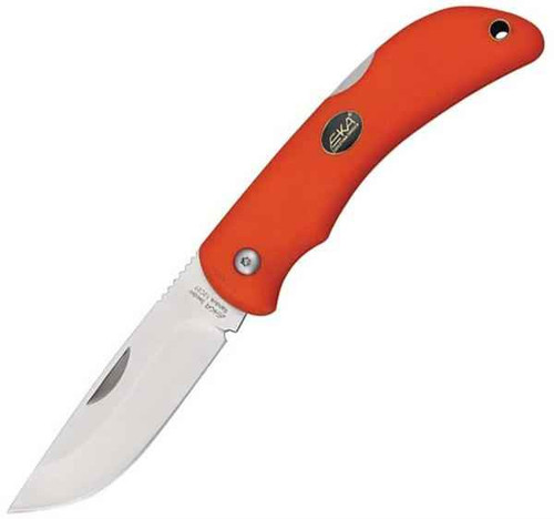 EKA Swede 10 Lockback, Stainless Steel Blade Orange Kraton Rubber Handles