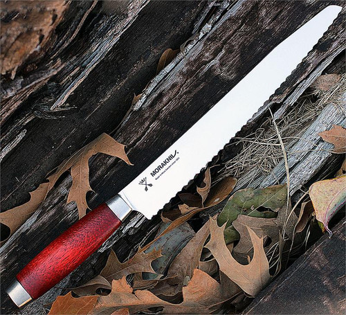 Mora Classic 1891, 10" Bread Knife, SS, Red Wooden Handle