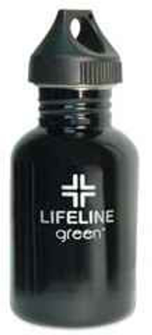 LifeLine 18oz Stainless Steel Water Bottle, Black