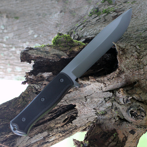 Fallkniven A1x Survival Fixed Blade (FNA1XB) 6.25" Laminate Cobalt Steel Tugnsten Carbide Coated Drop Point Plain Blade, Black Thermorun Handle, Black Zytel Sheath