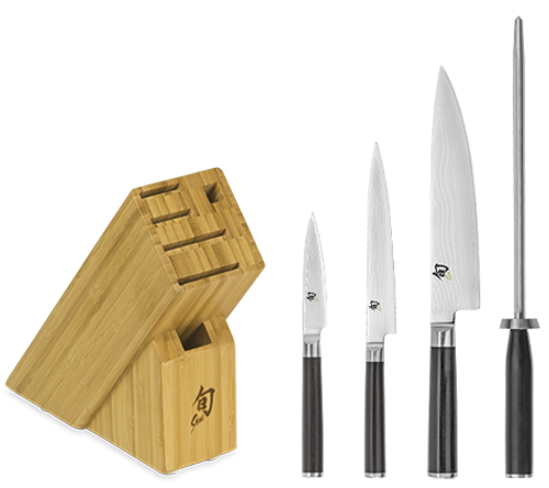 Shun Cutlery DMS0530 Classic 5 Piece Starter Block Set