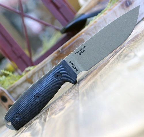 ESEE-4 3D Handle ESEE-4PDE-001 1095 Dark Earth Drop Point Blade Open Detail View