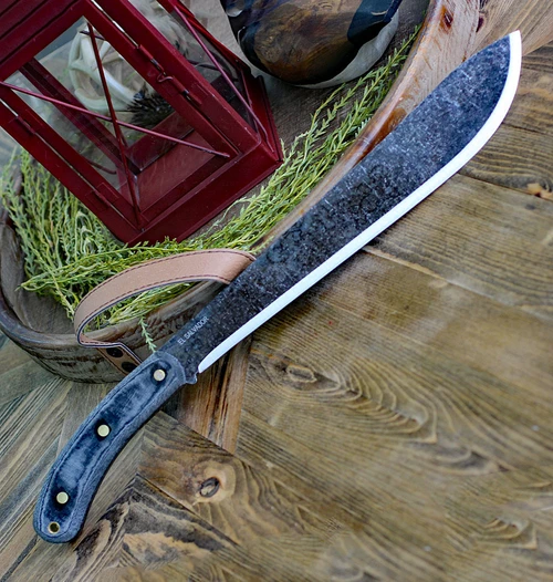 Expat Darien Machete 1075 Black Oxide Blade Open Detail View