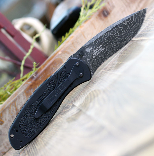 Kershaw Navy Blue Damascus Blur 1670NBDAM 3.4