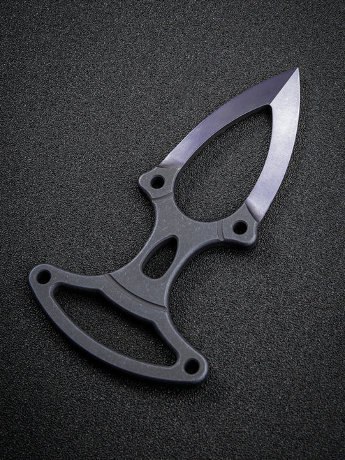 We Knife BUD Push Dagger 924B, 2.02" 6AL4V  Blue Titanium Plain Blade, Blue Titanium Handle, Black Kydex Sheath