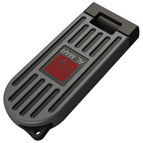 Al Mar 1.3" Stinger Keychain AMK1001GYBKBL - 1.3" Satin D2 Plain Blade, Black Polymer Handle