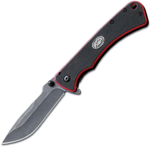 Outdoor Edge Divide Framelock DV-10, 3 5/8" Blackstone Coated Blade, Black G-10 Handle