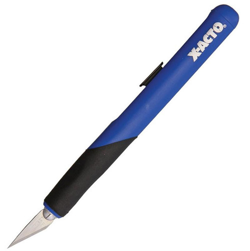 X-ACTO XT3204 Retract-A-Blade Retractable #1 Precision Knife, Carbon Steel Blade, Composite Handle with Rubberized Grip