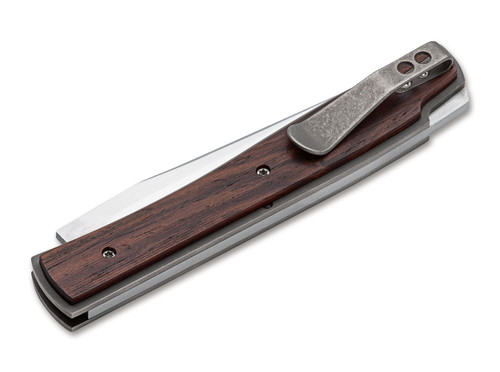 Boker Plus Urban Trapper (BOP01BO787) 3.46" VG-10 Satin Clip Point Plain Blade, Cocobolo Wood Handle