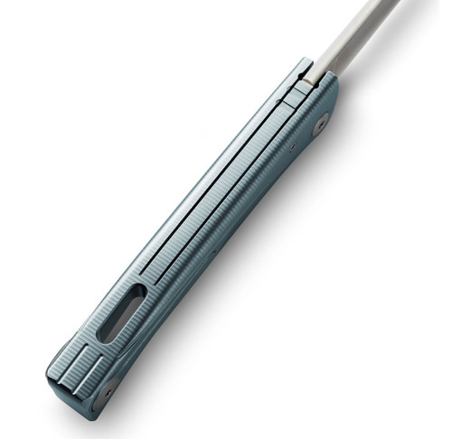 LionSteel Thrill Slip Joint Titanium Blue TLBL, 31.5" M390 Satin Blade, Titanium Handle