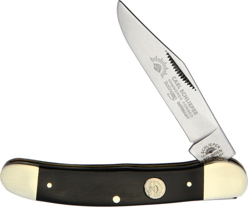 German Eye Brand Trapper 4 Closed, Yellow Celluloid Handles