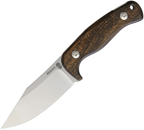 Akeron Eklipse  Zircote by Tony Lopes AKN003Z, 3" N690 Stonewashed Blade, Ziricote Wood Handle