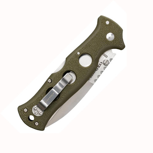 Cold Steel 10ABV1 Gunsite Counter Point I, 5" Partially Serrated Blade, OD Green Griv-Ex Handle